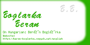 boglarka beran business card